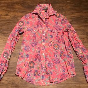 Ralph Lauren pink long sleeve shirt